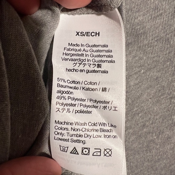 NWT J.CREW Essential Pocket Tee Gray Crew Neck Short Sleeve XS Women - Picture 4 of 4